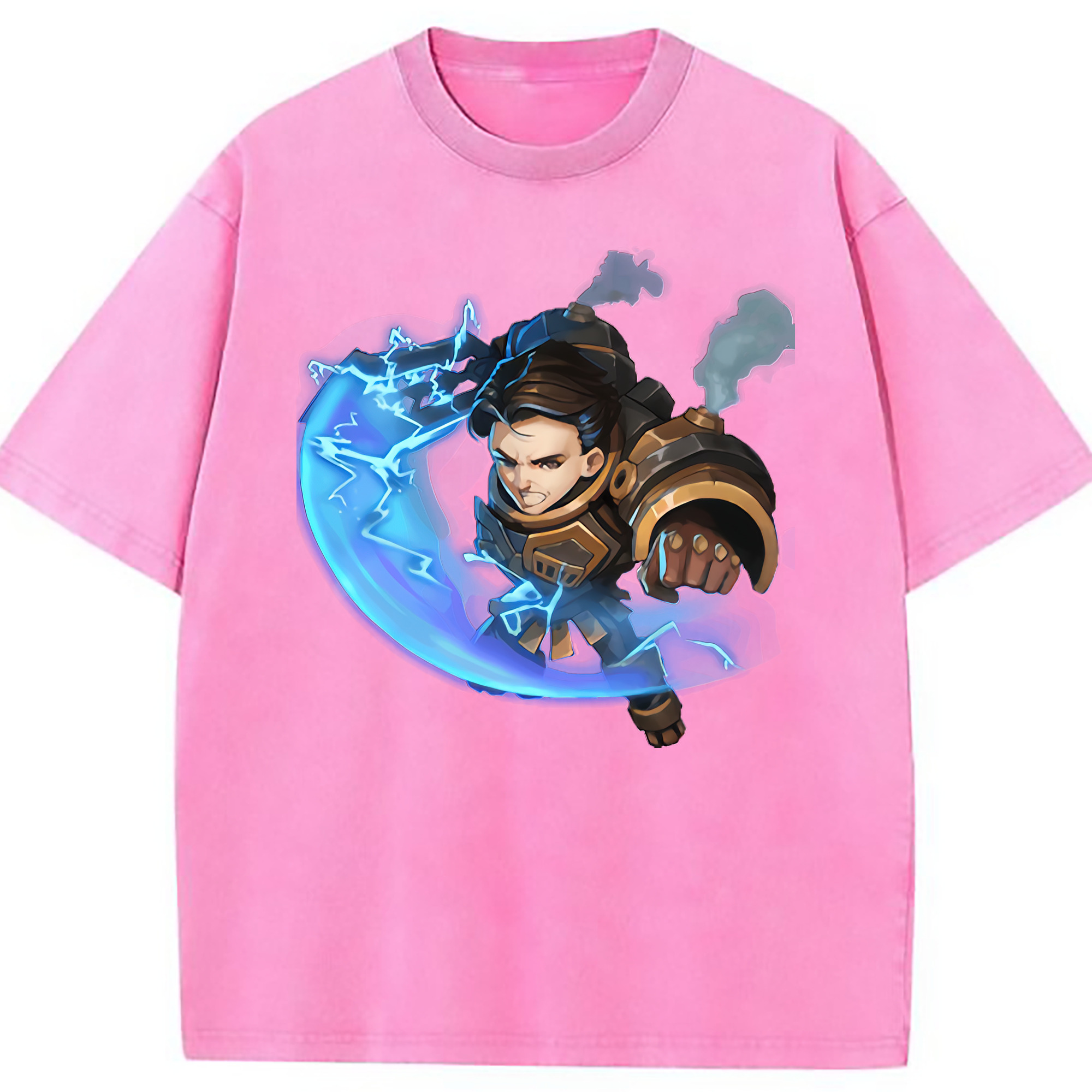 （画像用） リーグ・オブ・レジェンド League of Legends LOL 綿100% ヴィンテージ風 半袖Tシャツ（フロントプリント）